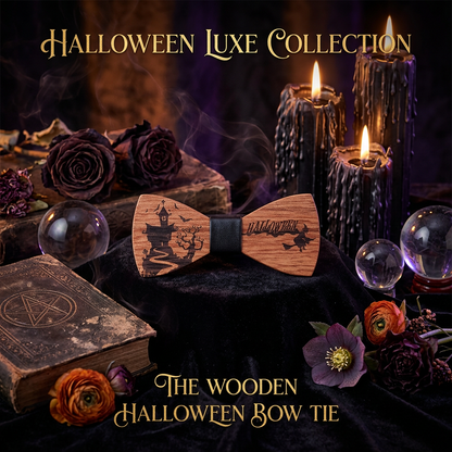 Men's Wooden Bow Tie for Halloween Sorceress Sanctuary