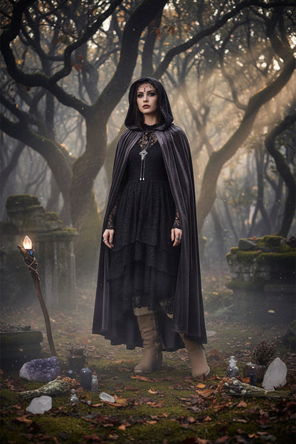 Plus Size Suede High-Top Boots with Fringe 40-43 Sorceress Sanctuary