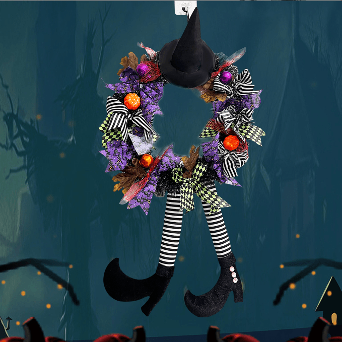 Halloween Skull Wreath for Haunted House Decoration Sorceress Sanctuary