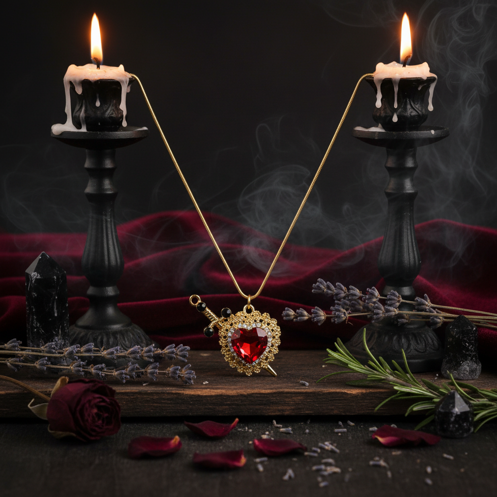 Heart Diamond Love Pendant Sorceress Sanctuary