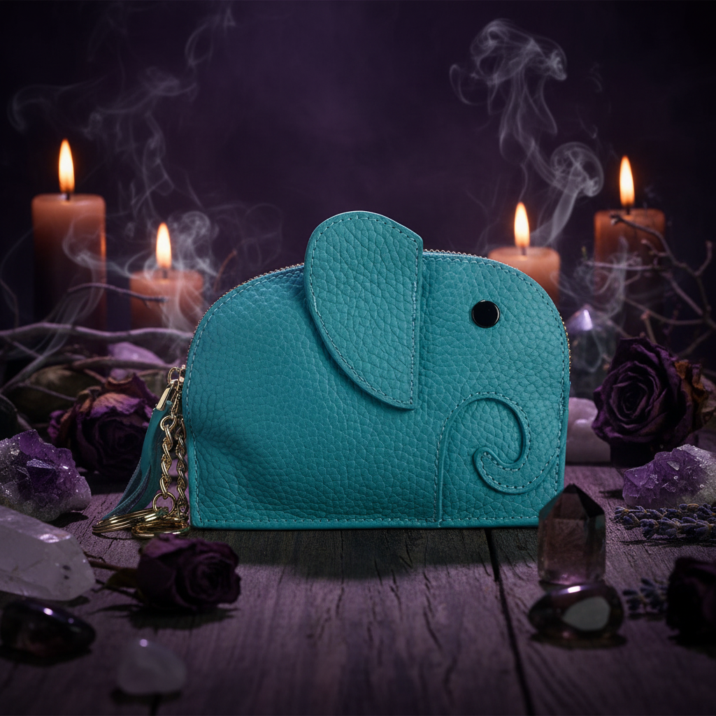 Cute Mini Genuine Leather Elephant Coin Purse Sorceress Sanctuary