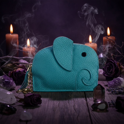 Cute Mini Genuine Leather Elephant Coin Purse Sorceress Sanctuary