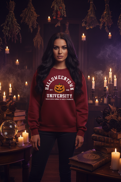 Colorful Pumpkin Printed Halloween Sweater Sorceress Sanctuary