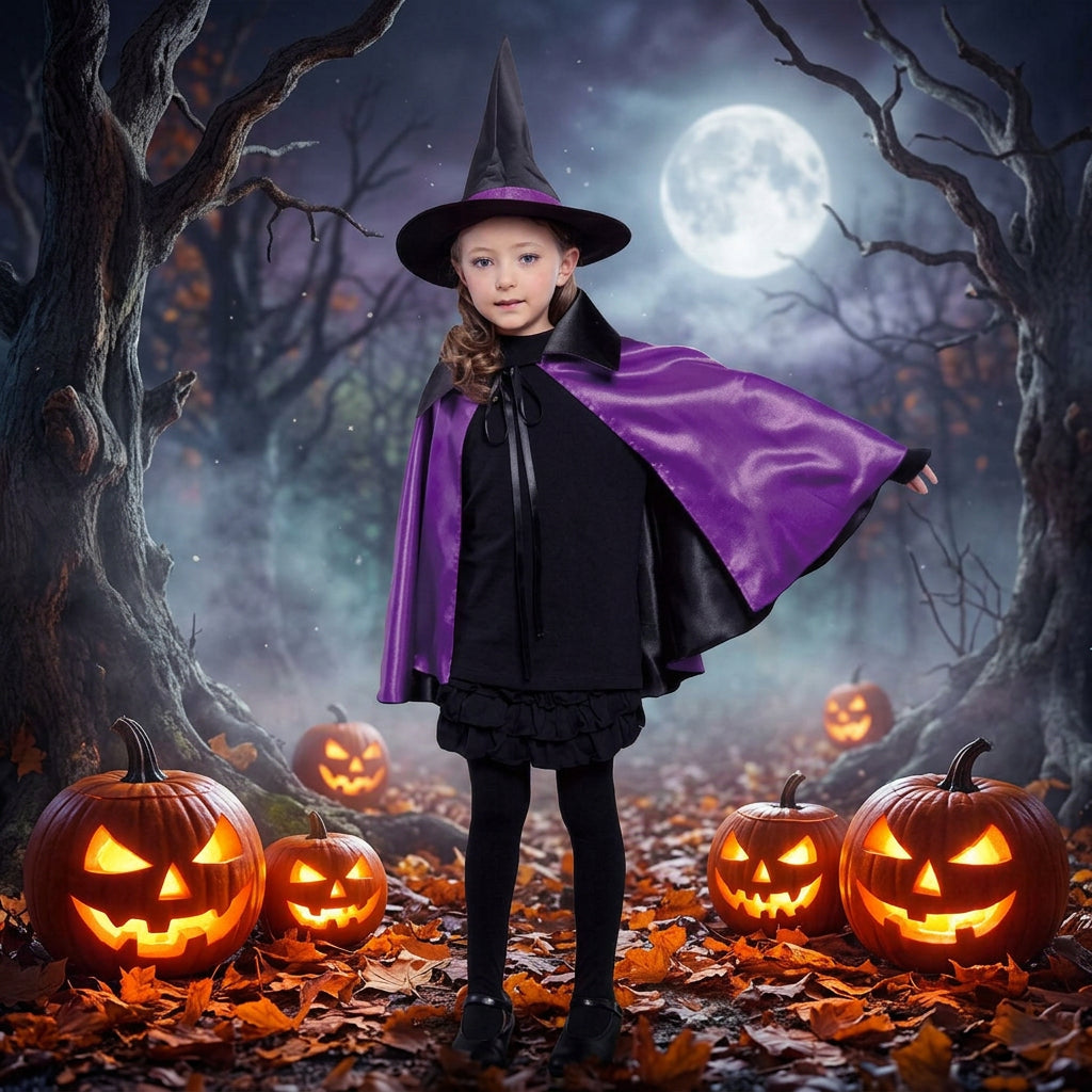 Children's Cape Costume for Halloween Performance Sorceress Sanctuary