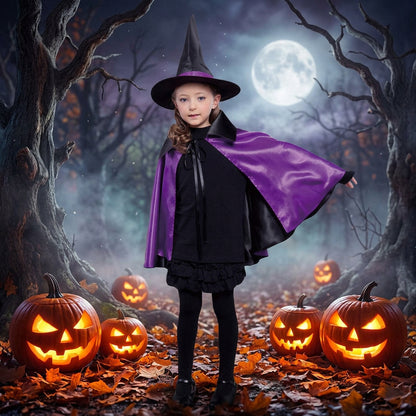 Children's Cape Costume for Halloween Performance Sorceress Sanctuary