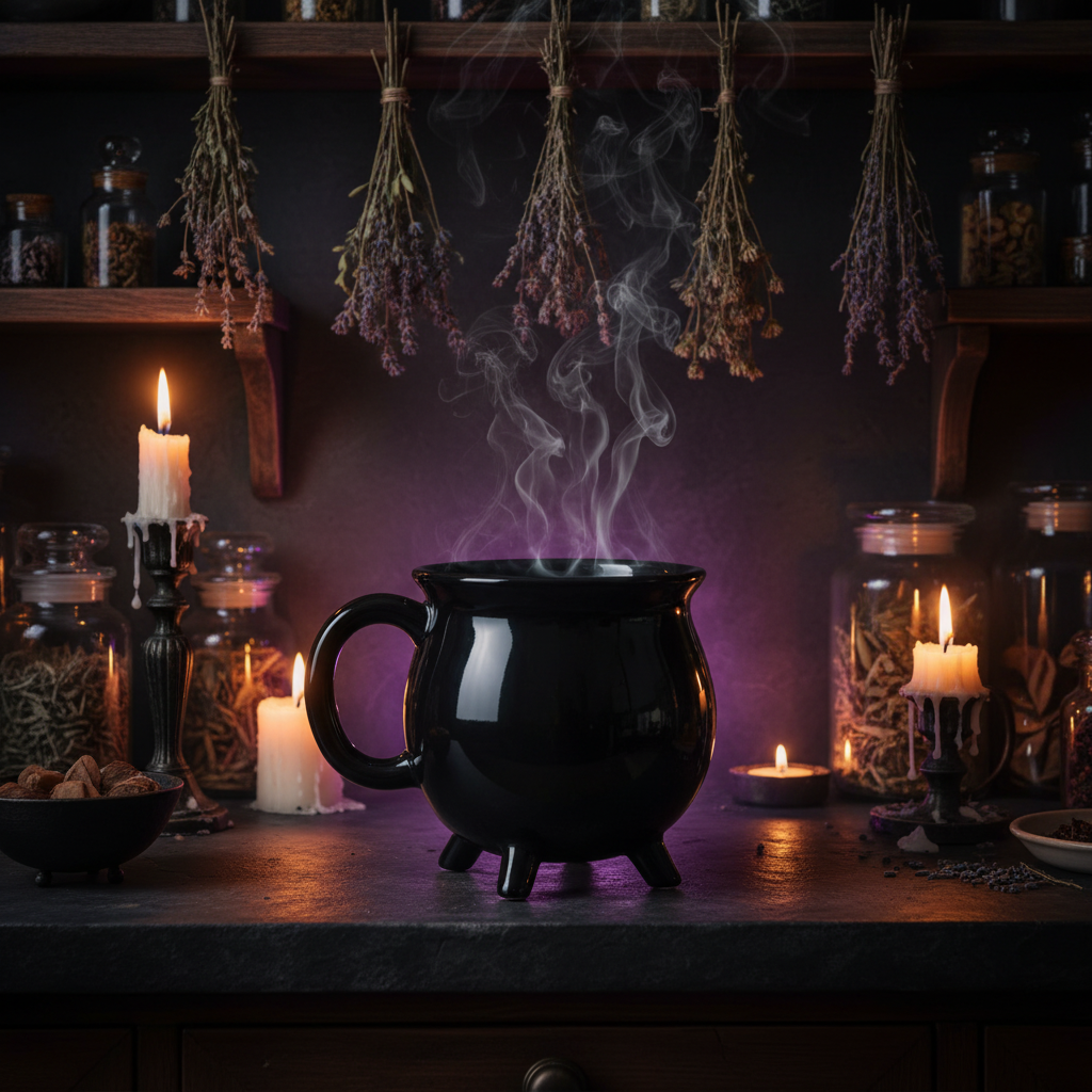 Ceramic Witch Coffee Mug Sorceress Sanctuary