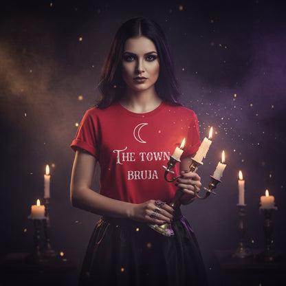 Unisex T-Shirt with Halloween Graphic Moon Design Sorceress Sanctuary