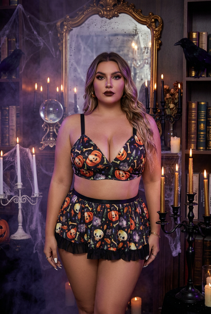 Plump Girls Halloween Maid Costume Uniform Lingerie Sorceress Sanctuary
