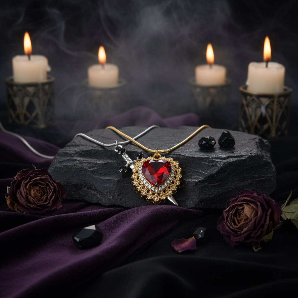 Heart Diamond Love Pendant Sorceress Sanctuary
