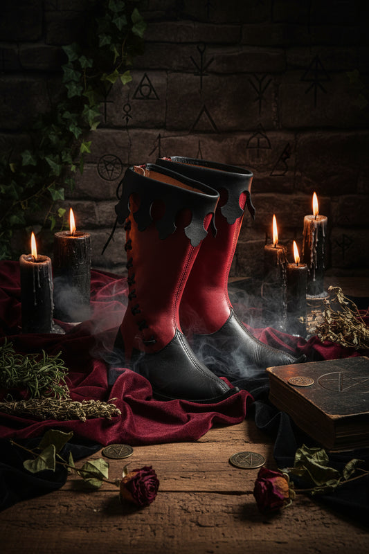Gothic High Pirate Boots in Solid Color Fashion Sorceress Sanctuary