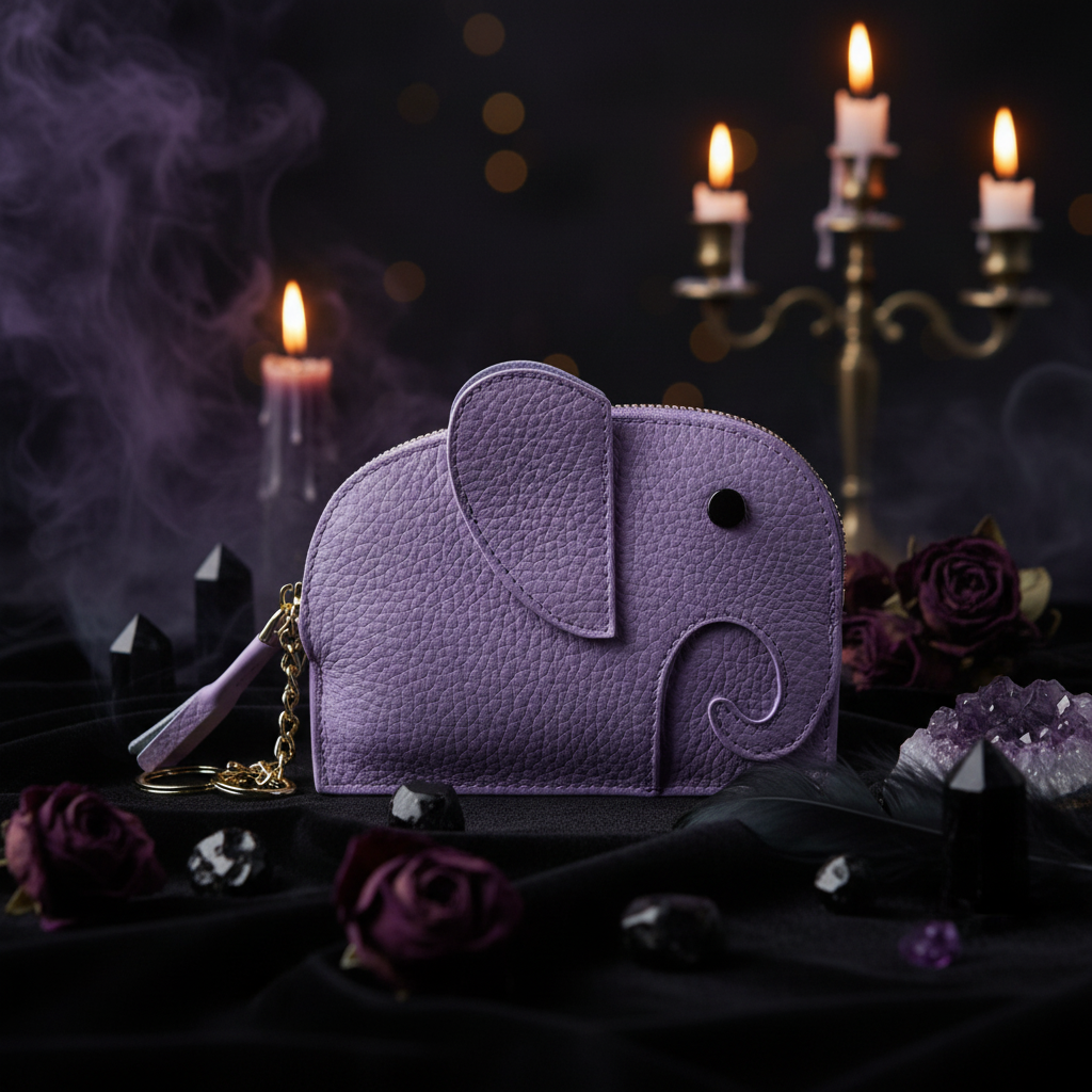 Cute Mini Genuine Leather Elephant Coin Purse Sorceress Sanctuary