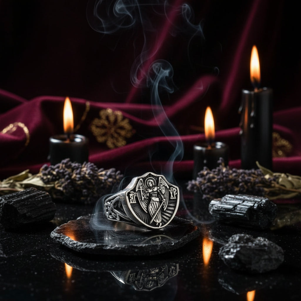 Vintage Greek Angel Bronze Ring for Men Sorceress Sanctuary