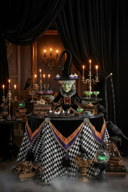 Halloween Witch Tiered Tray Table Sorceress Sanctuary