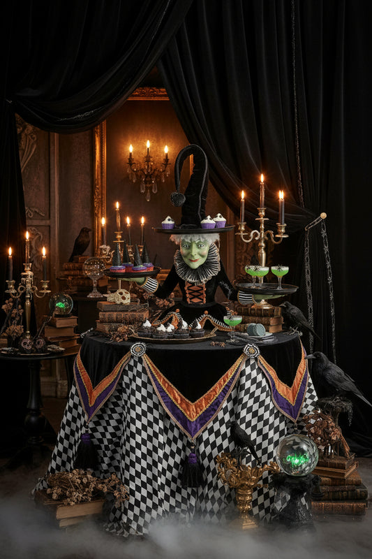 Halloween Witch Tiered Tray Table Sorceress Sanctuary