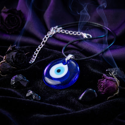 Men's Devil Eye Pendant Necklace - Simple Wax Rope Design Sorceress Sanctuary