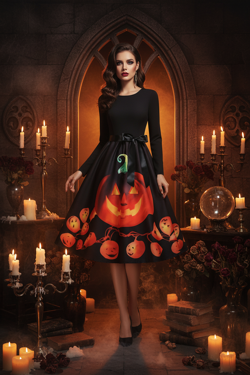 Pumpkin Moon Dress Sorceress Sanctuary