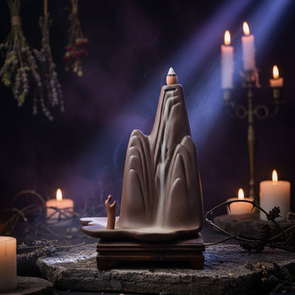 Purple Sand Ceramic Backflow Incense Burner (Large) Sorceress Sanctuary