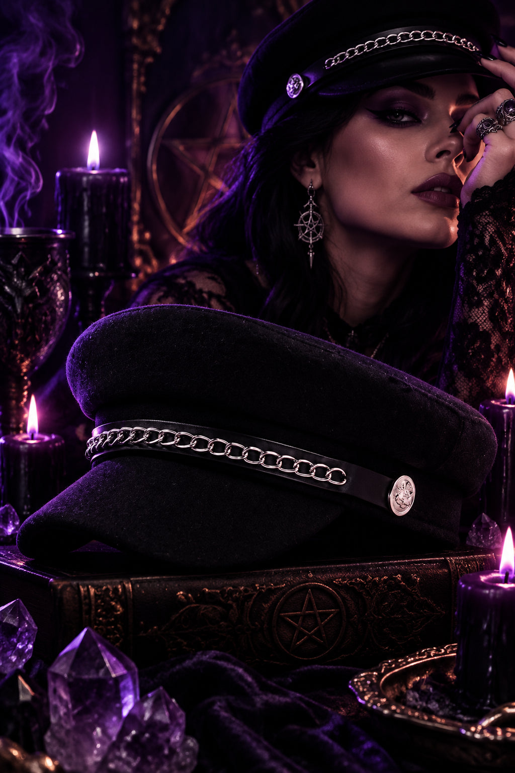 Hexchain Military Hat from Sorceress Sanctuary, main product photo