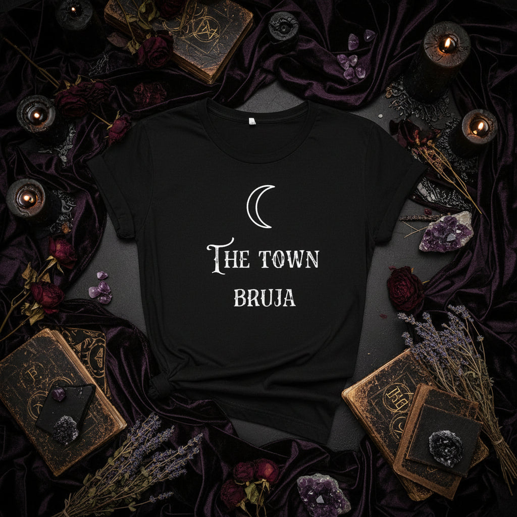 Unisex T-Shirt with Halloween Graphic Moon Design Sorceress Sanctuary