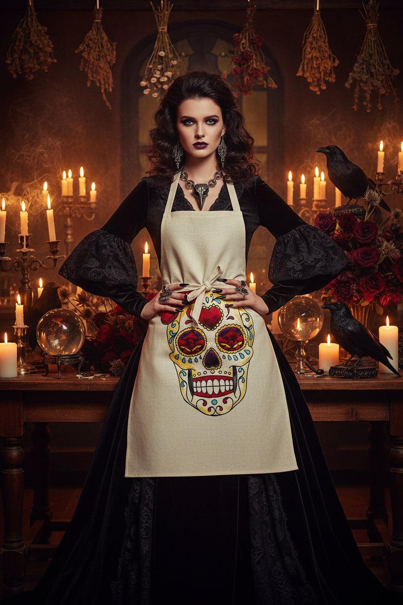 Witch's Hearth Skull Apron