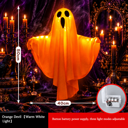 Glowing Hanging Ghost Decoration, packaging and presentation