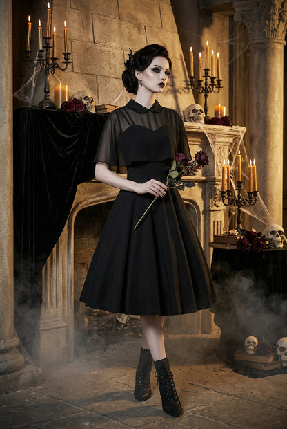 2020 Cross-Border Amazon Women's Cape Dress Set Sorceress Sanctuary