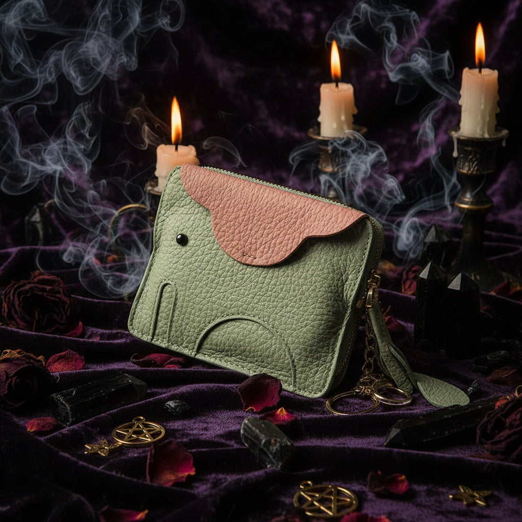 Cute Mini Genuine Leather Elephant Coin Purse Sorceress Sanctuary