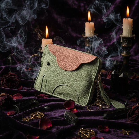 Cute Mini Genuine Leather Elephant Coin Purse Sorceress Sanctuary
