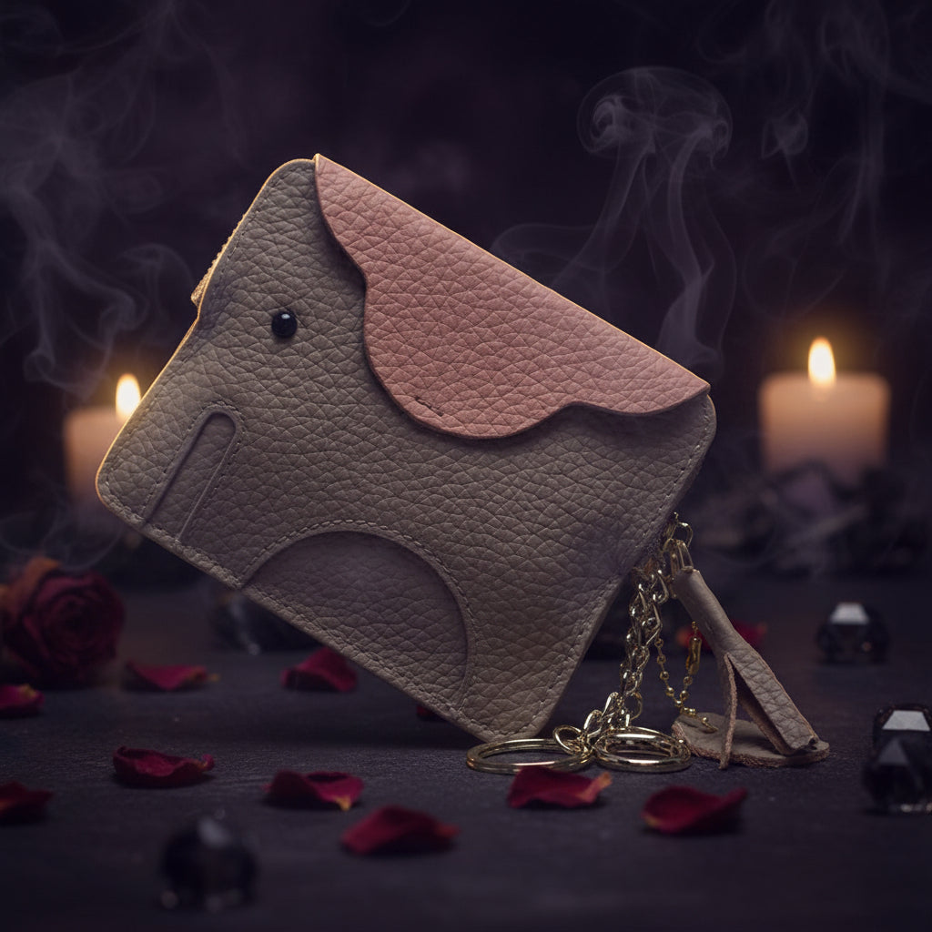 Cute Mini Genuine Leather Elephant Coin Purse Sorceress Sanctuary