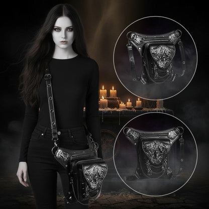 Steampunk Skull Chain Locomotive Shoulder Bag Sorceress Sanctuary