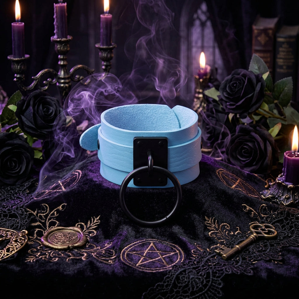 Gothic O-Shaped PU Bracelet with Metal Accents Sorceress Sanctuary