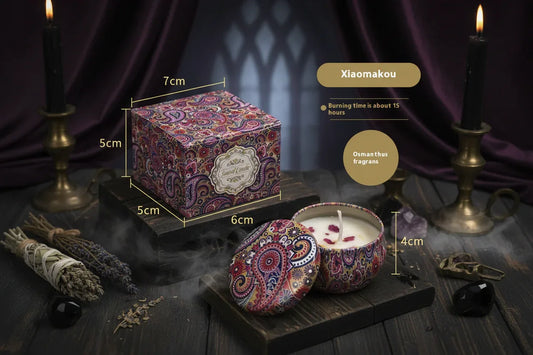 Floral Scented Candle - Sorceress Sanctuary Rose Fragrance / 6 CmX4cm Color Box Packaging-Japanese Persimmon / 6 CmX4cm Color Box Packaging-Jasmine Scent / 6 CmX4cm Color Box Packaging-Mango Fragrant Citrus / 6 CmX4cm Color Box Packaging-Peony Flower Fragrance / 6 CmX4cm Color Box Packaging