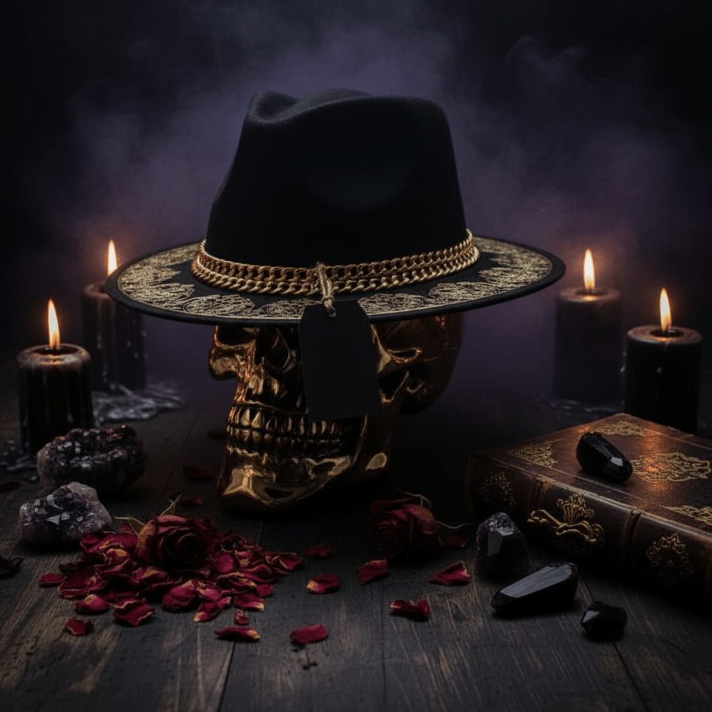Handmade Skull Cowboy Hat - European and American Style Sorceress Sanctuary