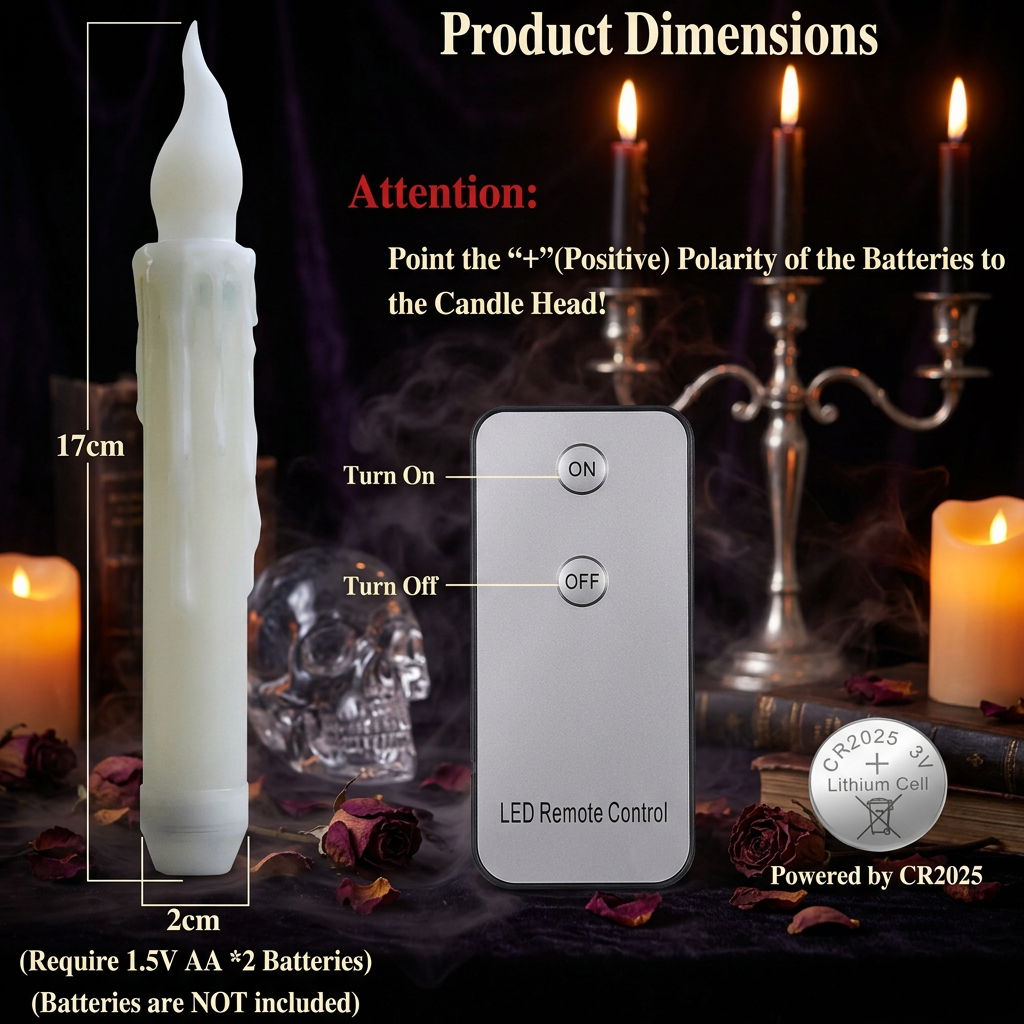 Flameless Altar Taper Candles, view 4