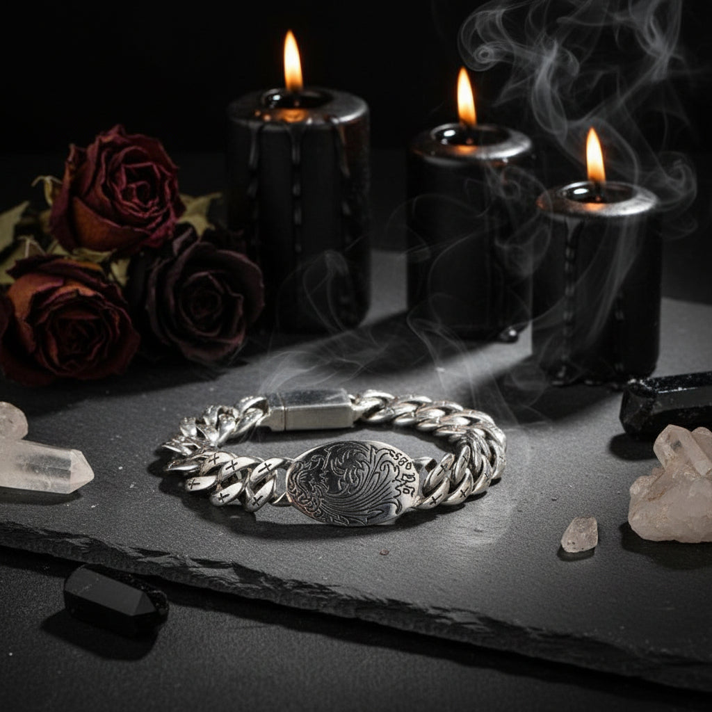 Men's Cross Bracelet with God Eye and Phoenix Pattern Sorceress Sanctuary