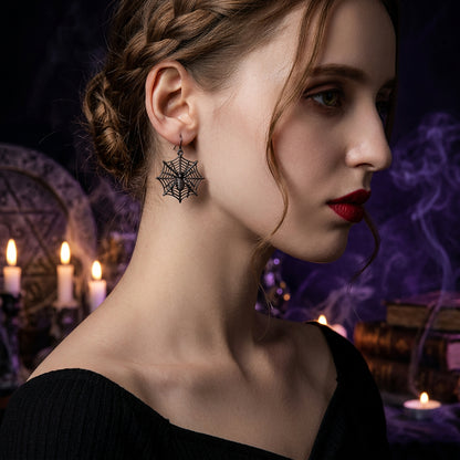Halloween Spider Earrings - Alloy Metal Jewelry Sorceress Sanctuary