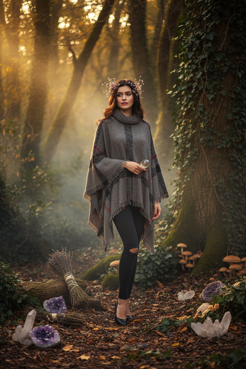 Hedgewitch Fringe Cape, size and scale reference