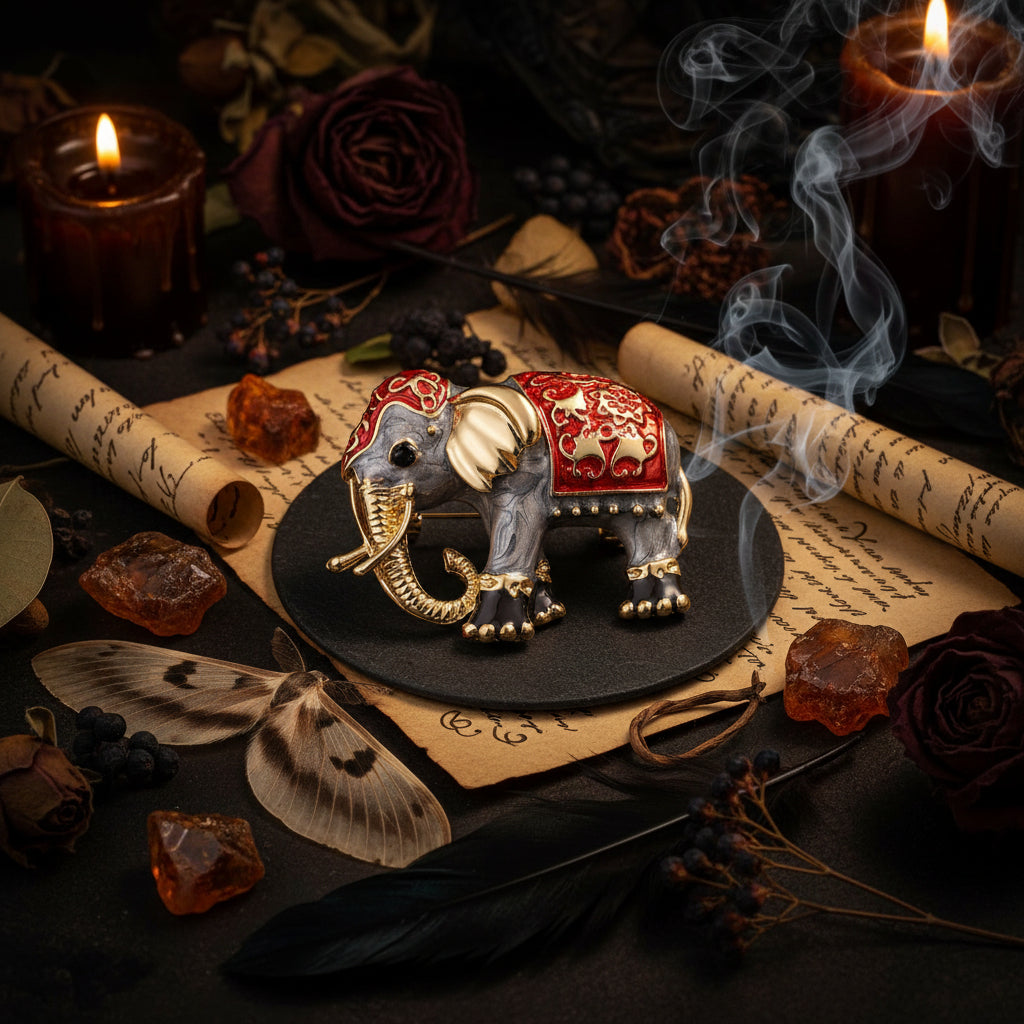 Cute Elephant Animal Brooch - Custom High-End Pin Sorceress Sanctuary