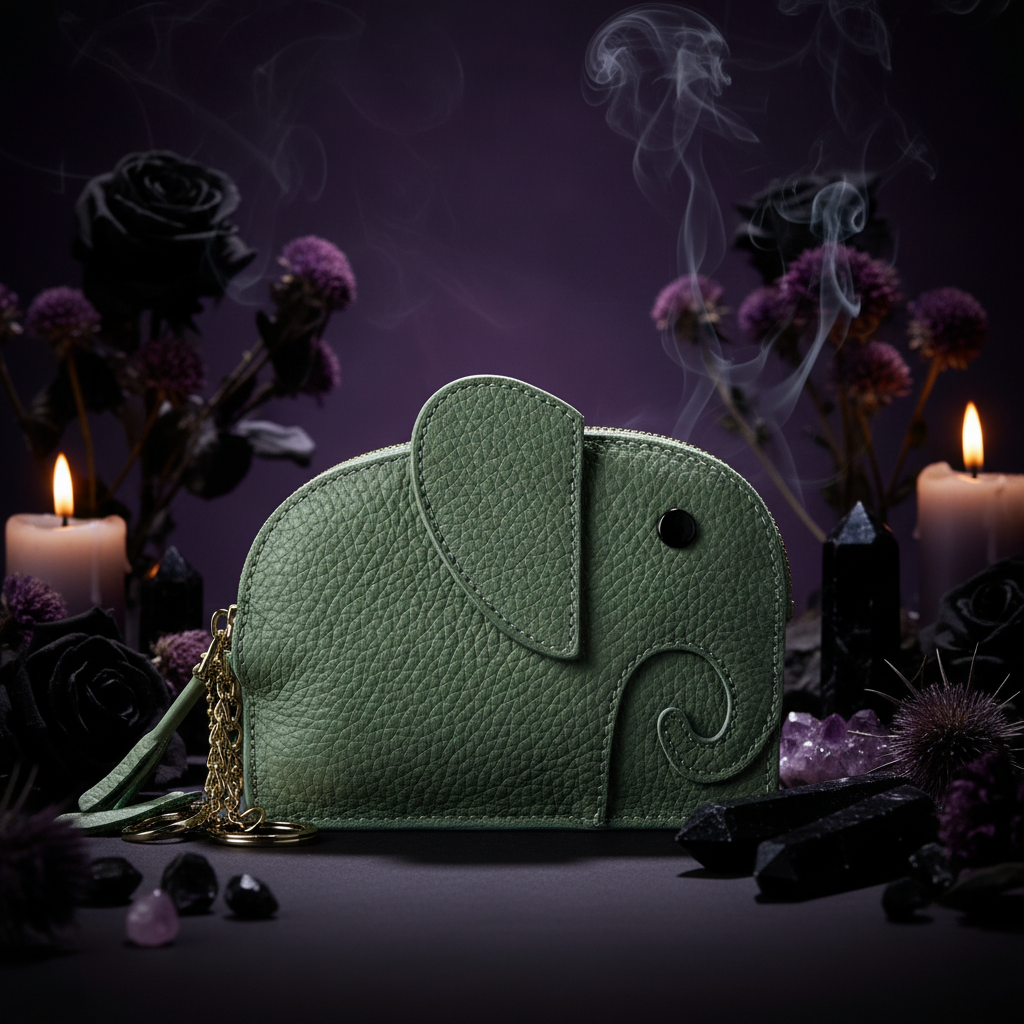 Cute Mini Genuine Leather Elephant Coin Purse Sorceress Sanctuary