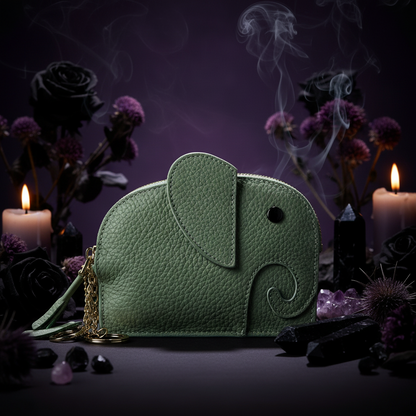 Cute Mini Genuine Leather Elephant Coin Purse Sorceress Sanctuary
