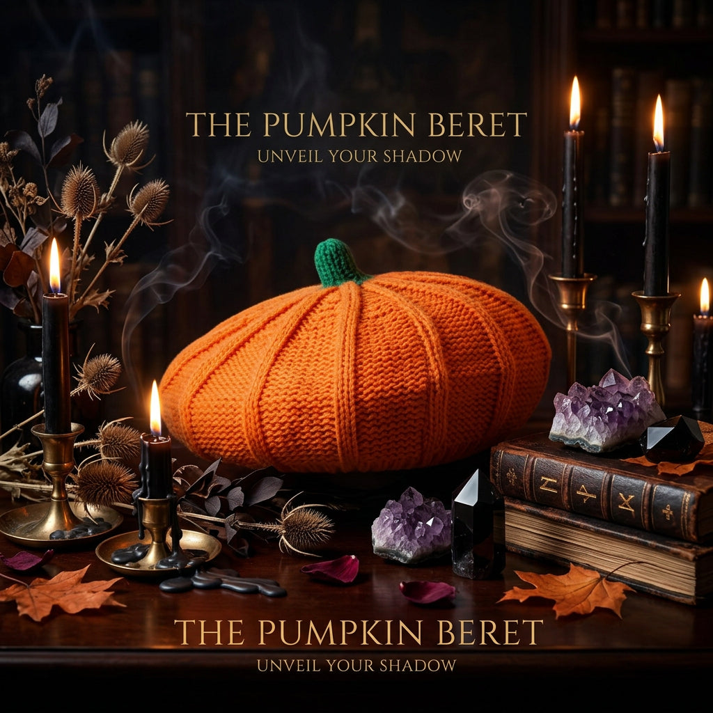 Cute Orange Knitted Halloween Pumpkin Hat for Kids & Parents Sorceress Sanctuary