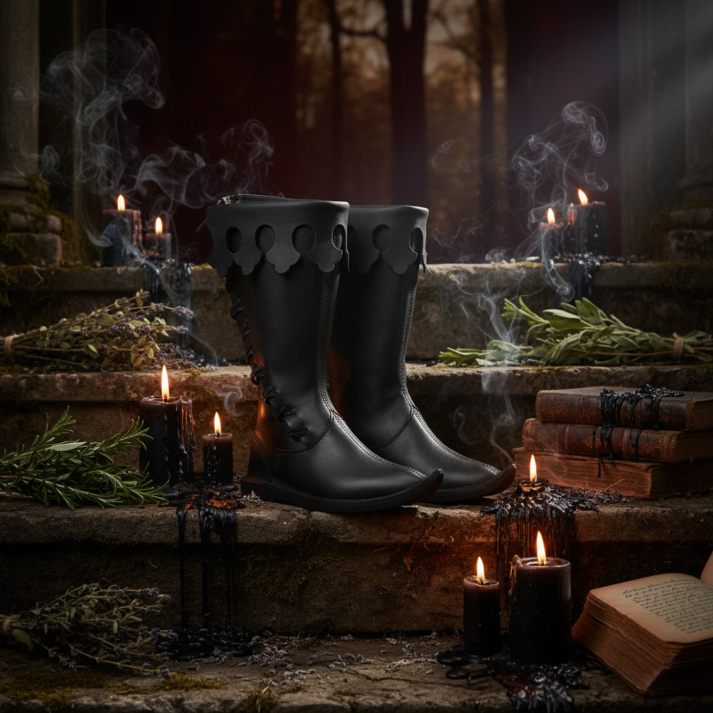 Gothic High Pirate Boots in Solid Color Fashion Sorceress Sanctuary