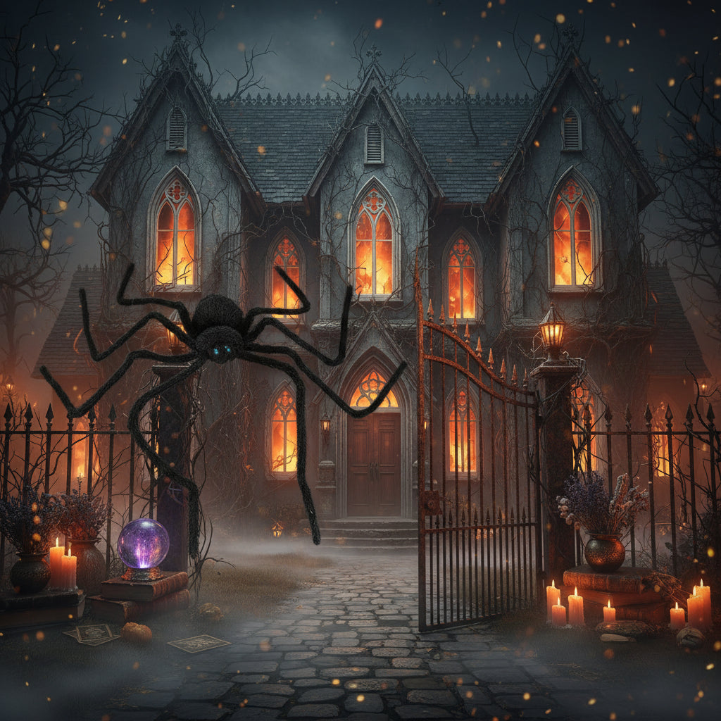 LED Luminous Plush Spider Decoration for Halloween Sorceress Sanctuary