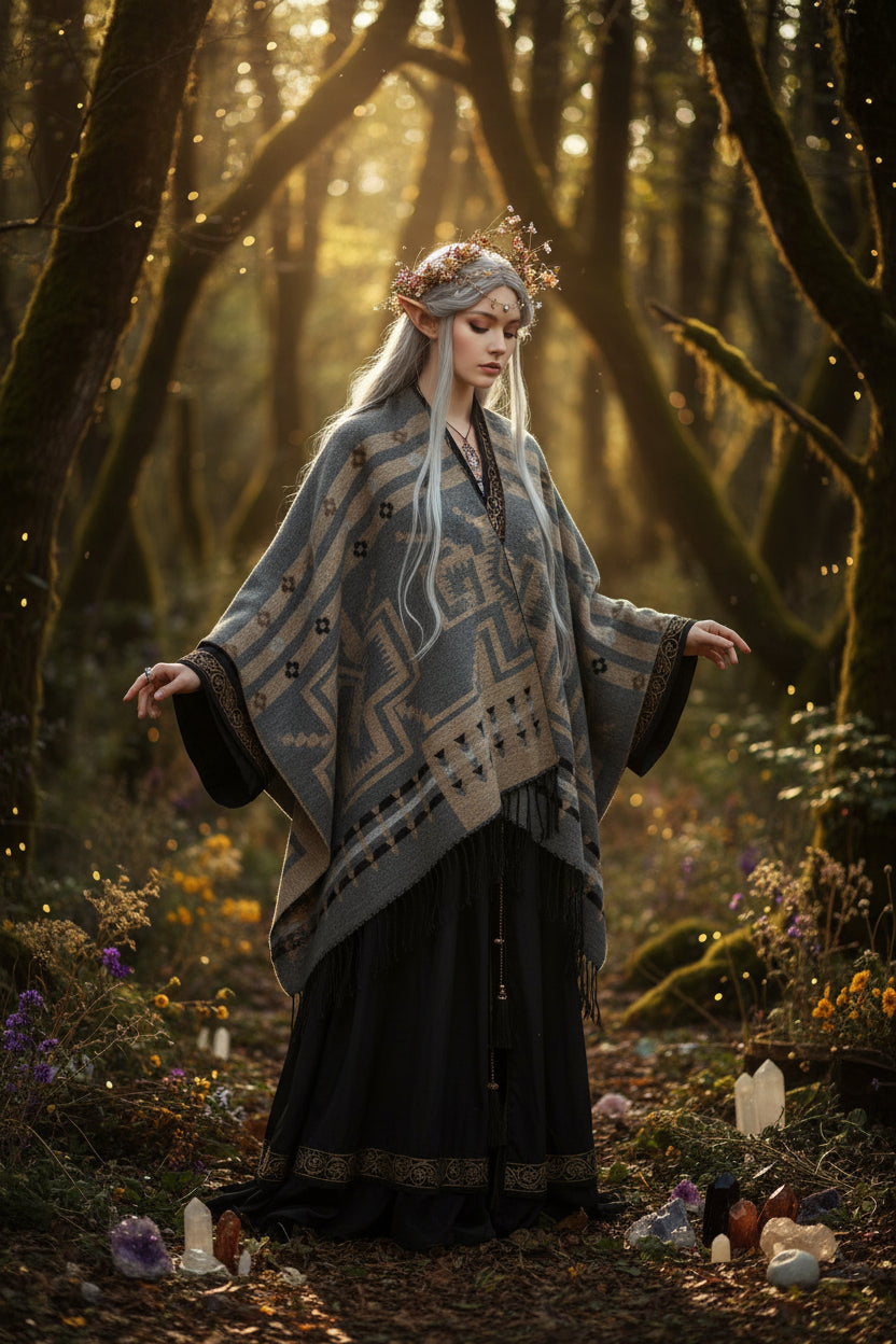 Blackthorn Mystic Shawl, detail view