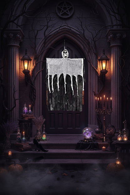 Hanging Skeleton Door Decoration for Day of The Dead Sorceress Sanctuary