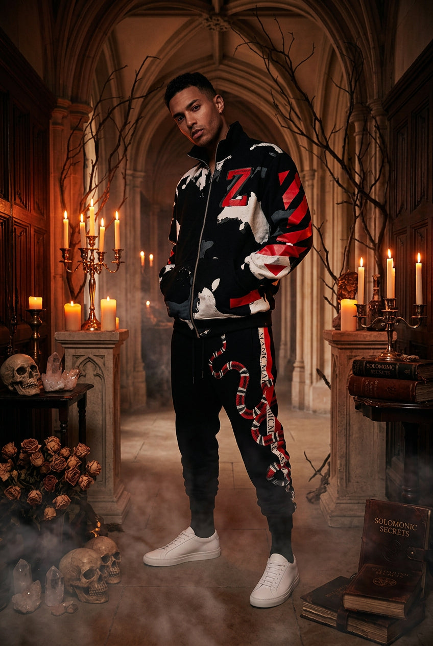 Coral Snake Gothic Style Jogger Pants for Casual Wear Sorceress Sanctuary