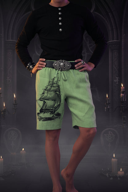 3D Digital Print Skull Shorts for Men Sorceress Sanctuary