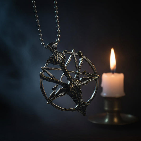 Retro Skull Goat Head Necklace Pendant Sorceress Sanctuary