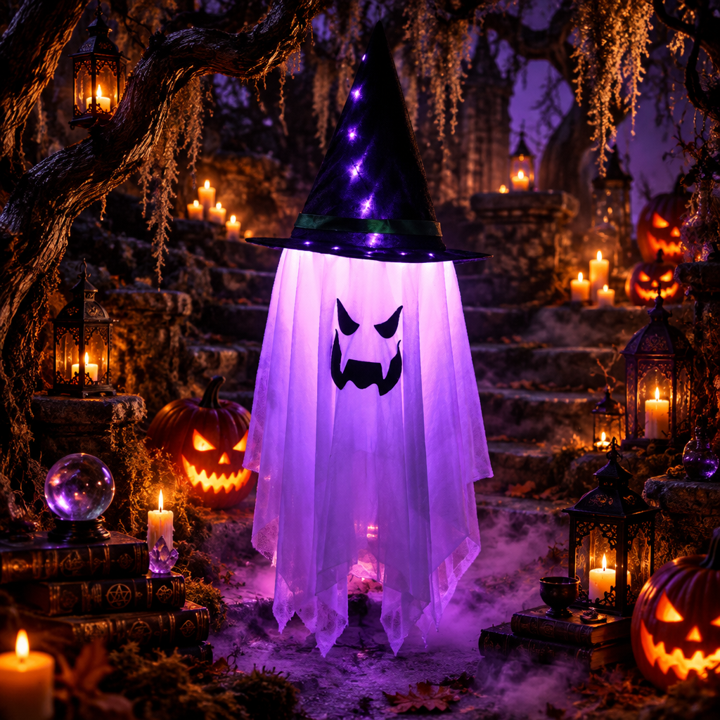 Glowing Hanging Ghost Decoration from Sorceress Sanctuary, main product photo