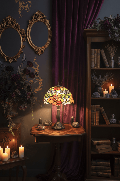 Mosaic Floral Lamp